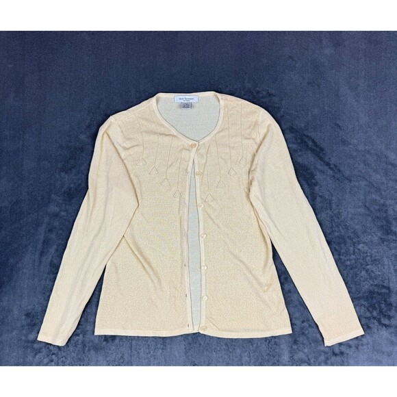 Iris Singer Cardigan & Shell Sweater Women's M / L Knitwear Made in Italy - Picture 5 of 9